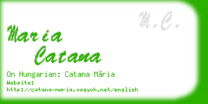 maria catana business card